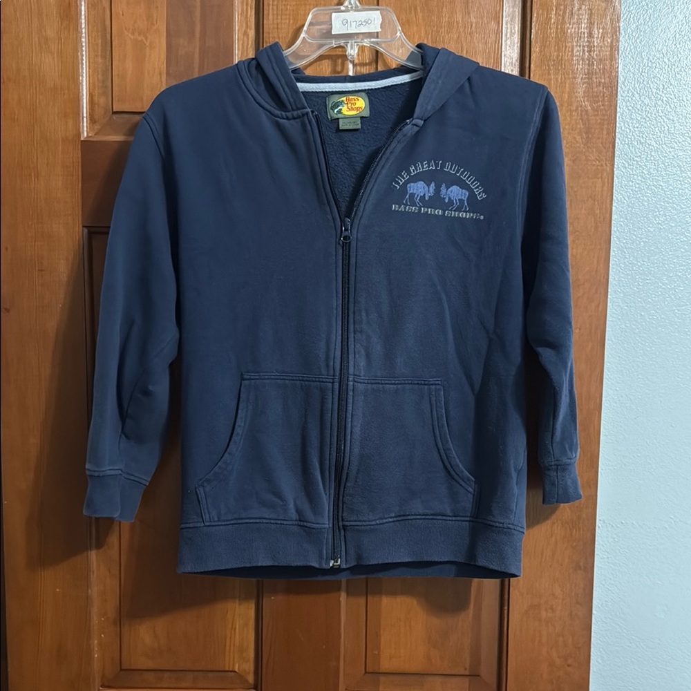 Bass Pro Shops Dark Blue Kids Zip-Up Hoodie